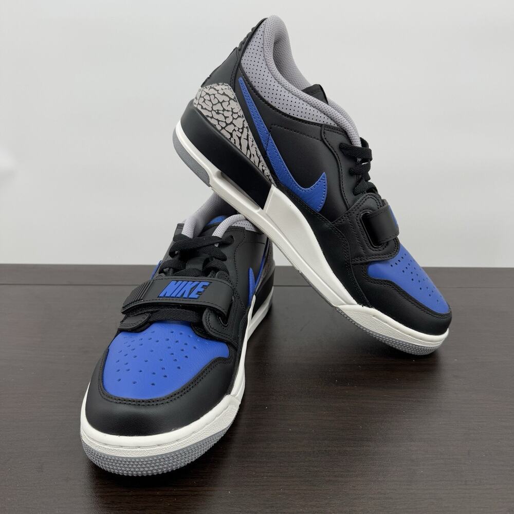 Jordan Men's Low-Top Sneakers in Black, Royal Blue, Gray - Picture 9 of 16